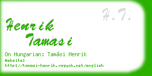 henrik tamasi business card